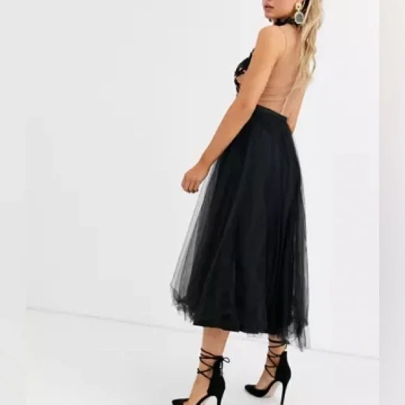 Forever Unique - High Neck Midi Tulle Dress - Women’s Medium - Picture 4 of 7